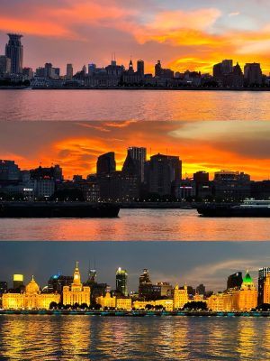 上海-浦东美术馆日落走廊